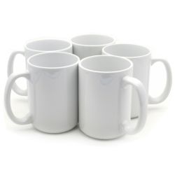 15oz Sublimation White Ceramic Mug