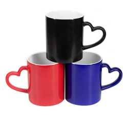 Sublimation Color Changing Magic Mug with Heart handle